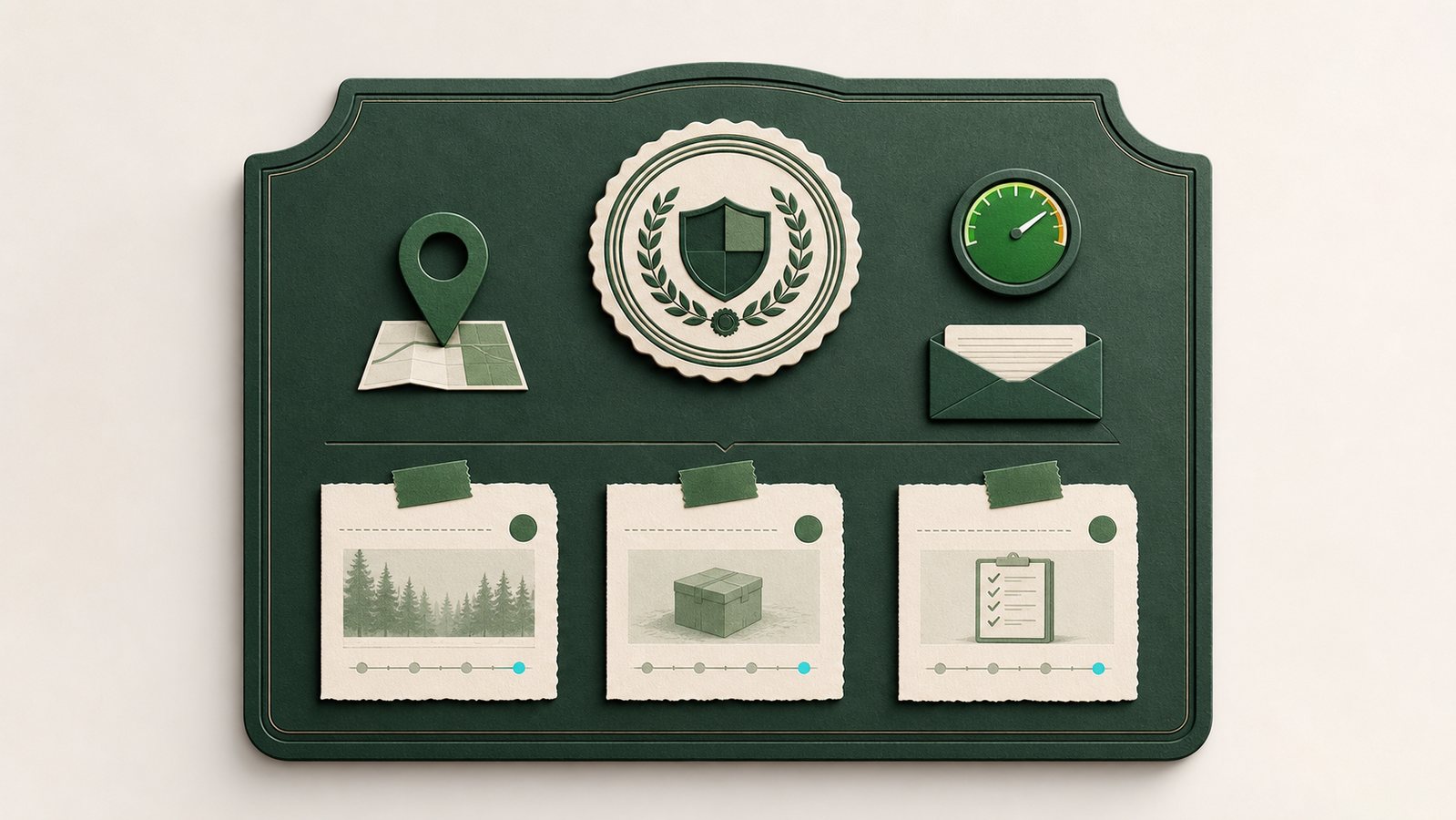 A business profile carrying location, availability, contact, and public proof.