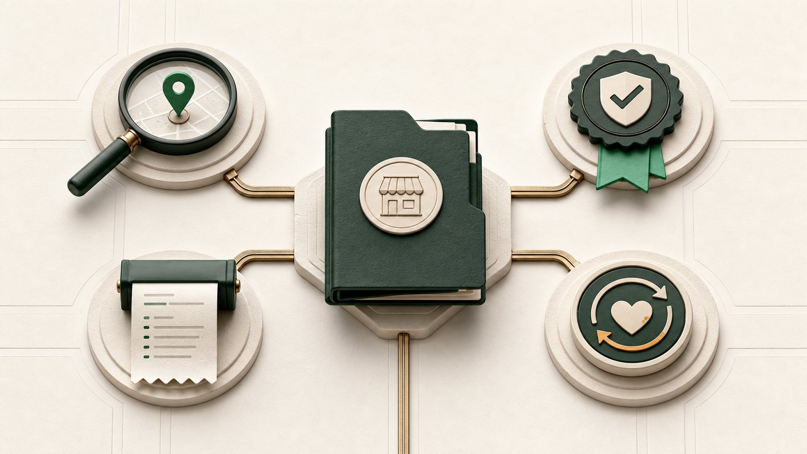 One business record connected to attention, trust, payment, and memory.